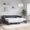 Image de vidaXL Lit de jour avec gigogne sans matelas gris foncé 90x200 cm 3197064