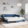 Image de vidaXL Lit de jour avec lit gigogne bleu 100x200 cm velours 3197069