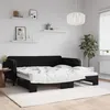 Image de vidaXL Lit de jour avec lit gigogne noir 100x200 cm velours 3197074