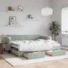 Image de Lit De Jour Avec Gigogne Et Tiroirs Sans Matelas 90x200 Cm Vidaxl