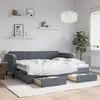 Image de Lit De Jour Avec Gigogne Et Tiroirs Sans Matelas 90x200 Cm Vidaxl