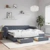 Image de vidaXL Lit de Jour avec Lit Gigogne et Tiroirs Canapé-lit avec Rangement Lit dInvité Meuble de Chambre Salon Moderne 3197112