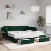 Image de Lit De Jour Avec Gigogne Et Tiroirs Sans Matelas 100x200 Cm Vidaxl