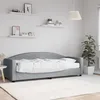 Image de Lit De Jour Avec Matelas Gris Clair 80x200 Cm Tissu Vidaxl