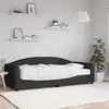Image de Lit De Jour Avec Matelas Noir 90x200 Cm Tissu Vidaxl
