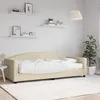 Image de Lit De Jour Avec Matelas Crème 90x200 Cm Tissu Vidaxl
