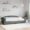 Image de Lit De Jour Avec Matelas Gris Foncé 100x200 Cm Tissu Vidaxl