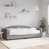 Image de Lit De Jour Avec Matelas Taupe 100x200 Cm Tissu Vidaxl