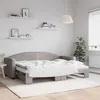 Image de vidaXL Lit de jour avec lit gigogne taupe 80x200 cm tissu 3197186