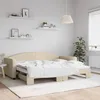 Image de Lit De Jour Avec Gigogne Sans Matelas Crème 90x200 Cm Vidaxl