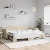 Image de vidaXL Lit de jour avec lit gigogne crème 90x200 cm tissu 3197192