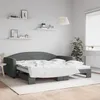Image de Lit De Jour Avec Gigogne Sans Matelas Gris Foncé 100x200 Cm Vidaxl