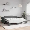 Image de vidaXL Lit de jour avec lit gigogne gris foncé 90x190 cm tissu 3197199