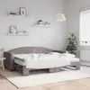 Image de Lit De Jour Avec Gigogne Et Matelas Taupe 80x200 Cm Tissu Vidaxl