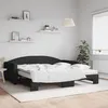 Image de Lit De Jour Avec Gigogne Et Matelas Noir 100x200 Cm Tissu Vidaxl