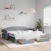 Image de Lit De Jour Avec Gigogne Et Tiroirs Sans Matelas 100x200 Cm Vidaxl