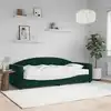 Image de Lit De Jour Avec Matelas Vert Foncé 80x200 Cm Velours Vidaxl