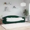 Image de Lit De Jour Avec Matelas Vert Foncé 90x200 Cm Velours Vidaxl