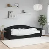 Image de Lit De Jour Avec Matelas Noir 90x200 Cm Velours Vidaxl