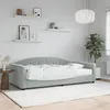 Image de Lit De Jour Avec Matelas Gris Clair 100x200 Cm Velours Vidaxl