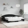 Image de Lit De Jour Avec Gigogne Sans Matelas Noir 90x200 Cm Vidaxl
