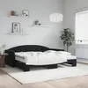 Image de Lit De Jour Avec Gigogne Et Matelas Noir 90x200 Cm Velours Vidaxl