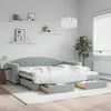 Image de Lit De Jour Avec Gigogne Et Tiroirs Sans Matelas 100x200 Cm Vidaxl