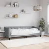 Image de Lit De Jour Avec Matelas Gris Clair 80x200 Cm Tissu Vidaxl