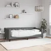 Image de Lit De Jour Avec Matelas Gris Foncé 80x200 Cm Tissu Vidaxl