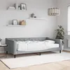 Image de Lit De Jour Avec Matelas Gris Clair 100x200 Cm Tissu Vidaxl