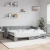 Image de Lit De Jour Avec Gigogne Sans Matelas Gris Clair 80x200 Cm Vidaxl