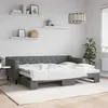 Image de vidaXL Lit de jour avec gigogne sans matelas gris foncé 80x200 cm 3197422
