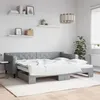 Image de Lit De Jour Avec Gigogne Sans Matelas Gris Clair 90x200 Cm Vidaxl