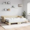 Image de Lit De Jour Avec Gigogne Sans Matelas Crème 90x200 Cm Vidaxl