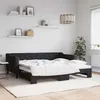 Image de Lit De Jour Avec Lit Gigogne Noir 90x190 Cm Tissu Vidaxl