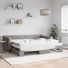 Image de Lit De Jour Avec Gigogne Et Matelas Taupe 90x200 Cm Tissu Vidaxl