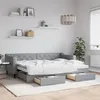 Image de Lit De Jour Avec Gigogne Et Tiroirs Sans Matelas 80x200 Cm Vidaxl