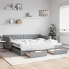 Image de Lit De Jour Avec Gigogne Et Tiroirs Sans Matelas 100x200 Cm Vidaxl
