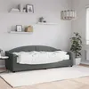 Image de Lit De Jour Avec Matelas Gris Foncé 80x200 Cm Tissu Vidaxl