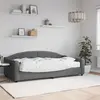Image de Lit De Jour Avec Matelas Gris Foncé 100x200 Cm Tissu Vidaxl