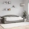 Image de Lit De Jour Avec Matelas Taupe 100x200 Cm Tissu Vidaxl