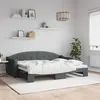 Image de Lit De Jour Avec Gigogne Sans Matelas Gris Foncé 80x200 Cm Vidaxl