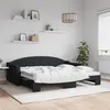 Image de Lit De Jour Avec Gigogne Sans Matelas Noir 90x200 Cm Vidaxl