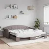 Image de Lit De Jour Avec Lit Gigogne Taupe 100x200 Cm Tissu Vidaxl