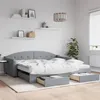 Image de Lit De Jour Avec Gigogne Et Tiroirs Sans Matelas 100x200 Cm Vidaxl