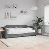 Image de Lit De Jour Avec Matelas Gris Foncé 90x200 Cm Tissu Vidaxl