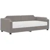 Image de Lit De Jour Avec Matelas Taupe 100x200 Cm Tissu Vidaxl