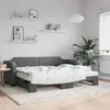 Image de vidaXL Lit de jour avec gigogne sans matelas gris foncé 80x200 cm 3197630