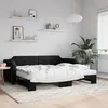 Image de vidaXL Lit de jour avec lit gigogne noir 100x200 cm tissu 3197641