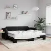 Image de Lit De Jour Avec Lit Gigogne Noir 90x190 Cm Tissu Vidaxl
